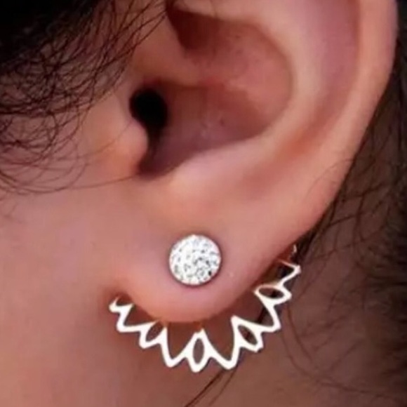 💙💎BUNDLE!!! 4 PAIRS!!!💎💙JACKET EARRINGS!!!💎💙 - Picture 6 of 8